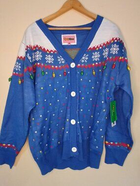 NWT Tipsy Elves Christmas Cardigan Sweater Women's 1X